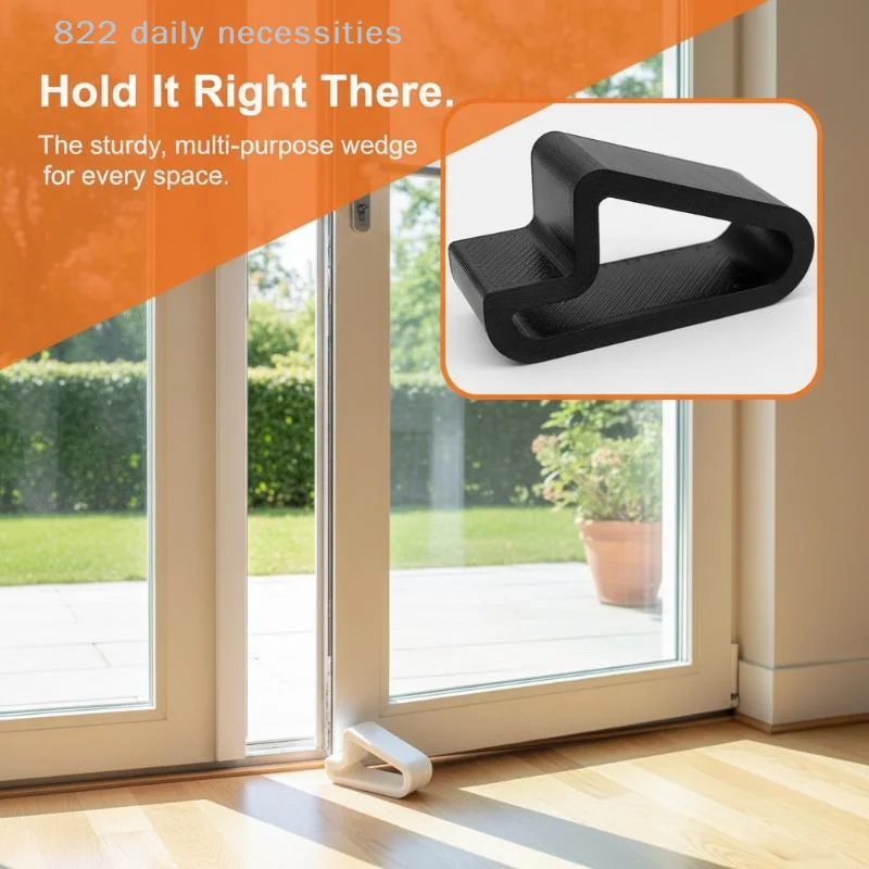 1/2/4pcs Heavy Duty Door Stopper Non-Slip Balcony Window Door Wedge Easy Install For Home Office Bathroom Kitchen Track Lock