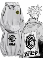 Sudadera de Anime GACHIAKUTA, sudaderas con capucha con estampado de dibujos animados a la moda Harajuku, producto novedoso, estampado informal de lana, Unisex de gran tamaño y alta calidad