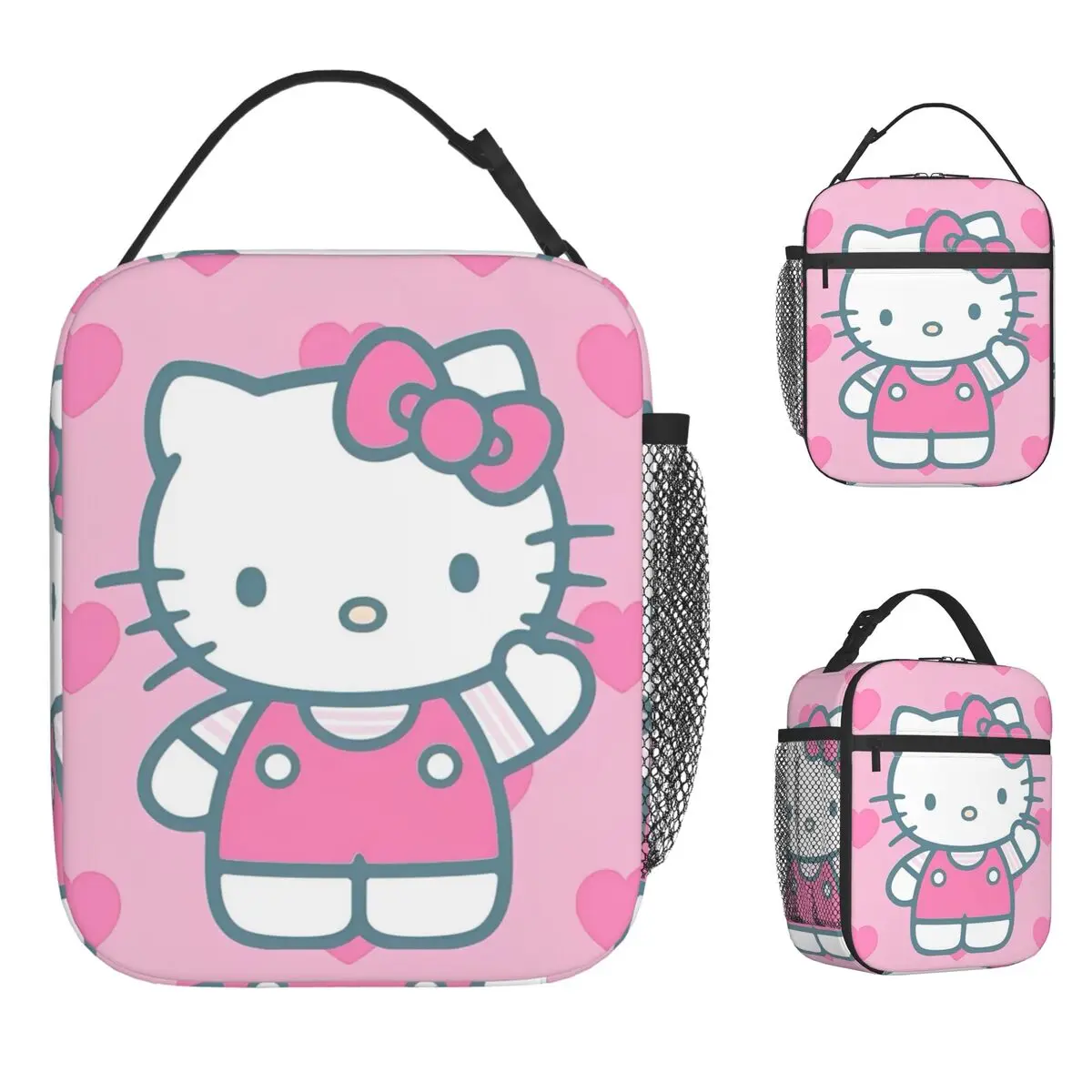 

Hello Kitty Say Hello Изолированная сумка-холодильник для обеда Контейнер для еды, портативная сумка-тоут, ланч-бокс, сумки для еды, школьные уличные сумки