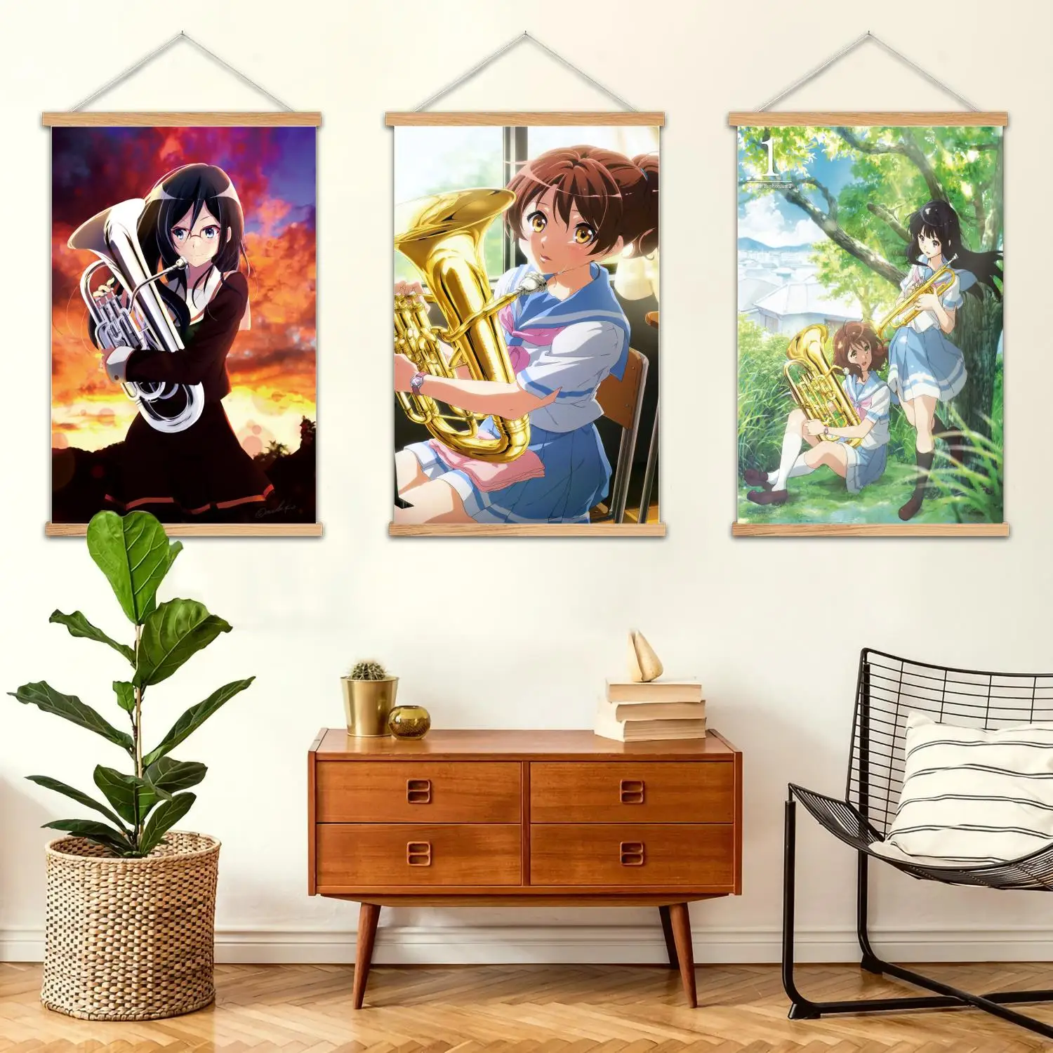 hibike cartoon Framed Wall Painting Canvas Art Poster and Wall Art,  Modern Family, Bedroom Decor, Posters,Decorative painting