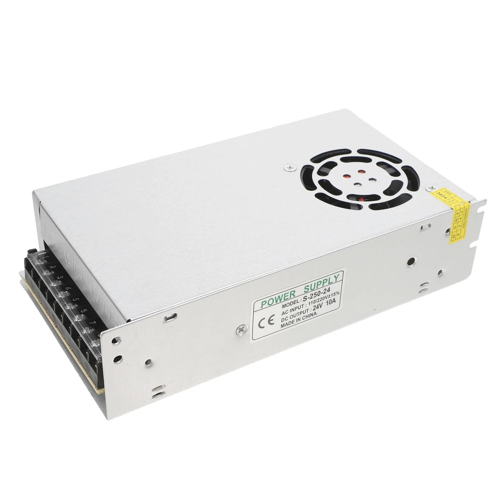 

Universal 24V 10A 250W Constant Voltage Switching Power Supply Led Strip Adapter Security Device Regulated Stable Output