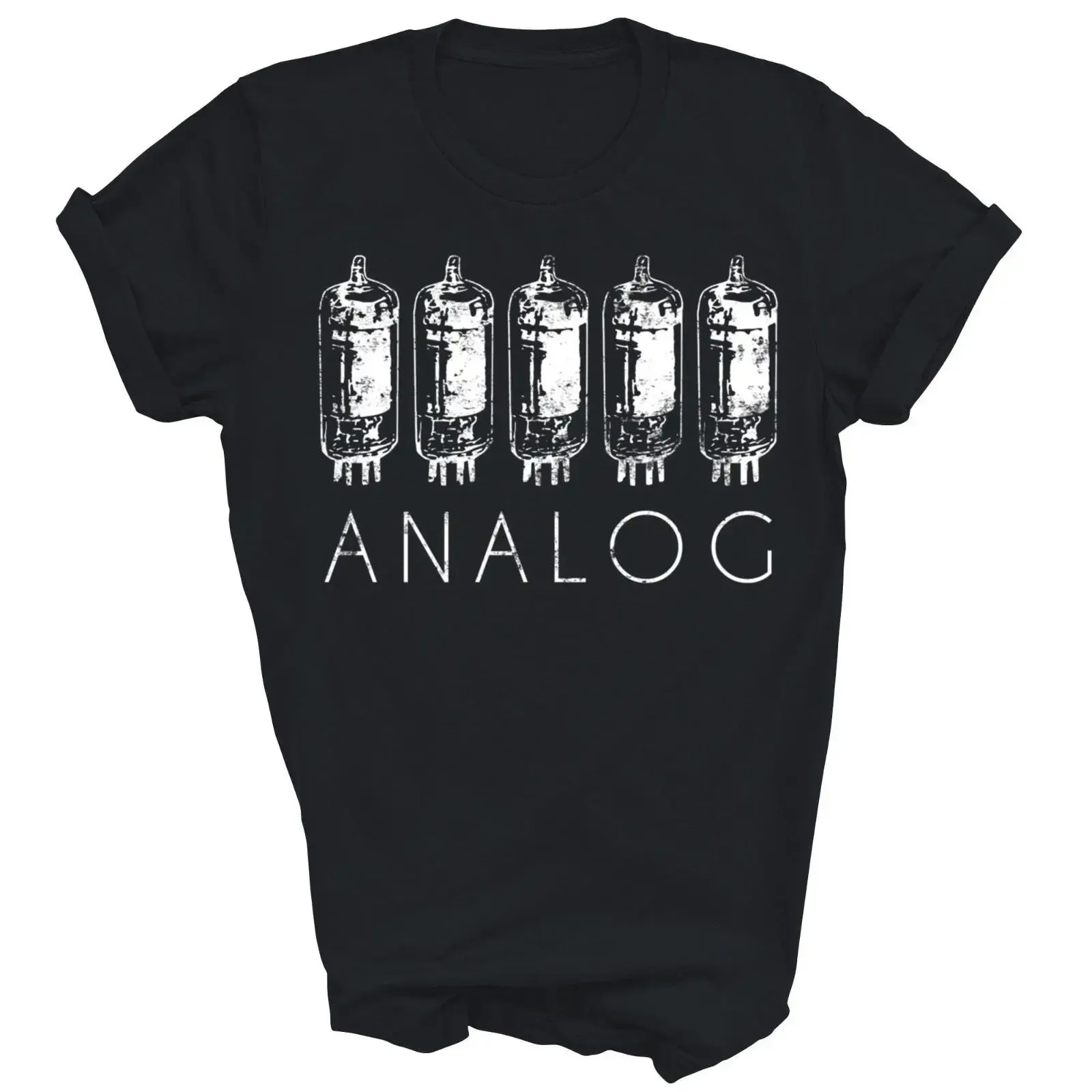 Analog Vacuum Tube Radio Amp Collector Funny T Shirt  vintage Washed Stretched Soft Casual Breathable Top For Everyday Wear
