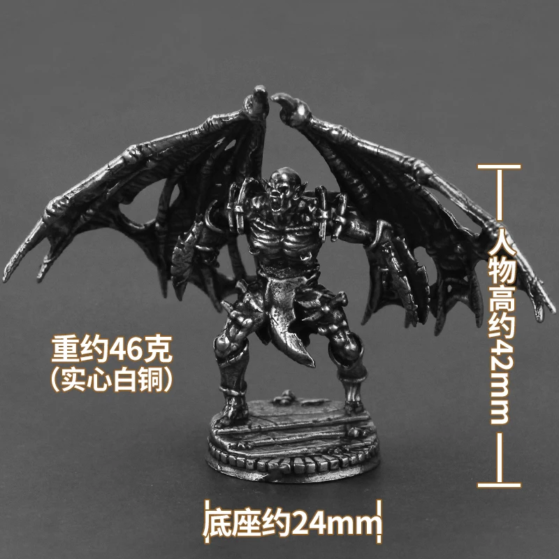 Kindred Vampire Soldier Wit Messing Action Figure Desktop Ornament Miniatuur Desktop Decor Collectible Beeldje Gift