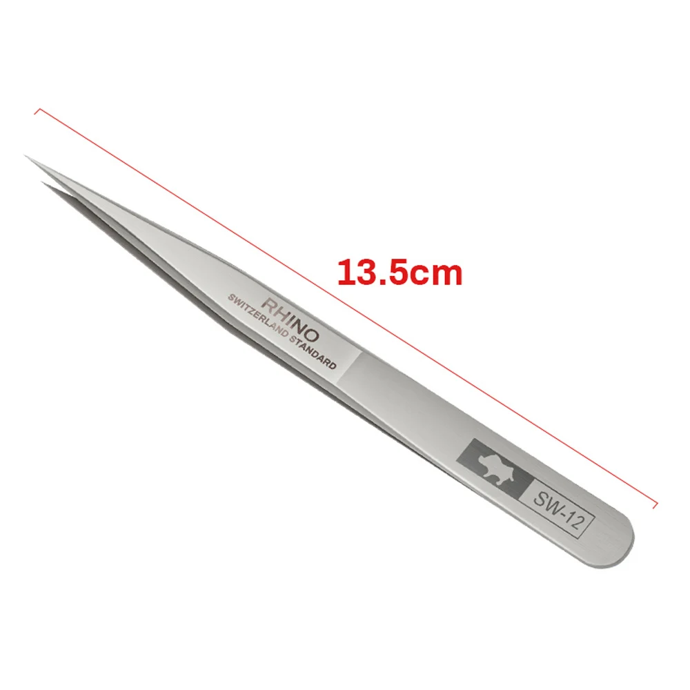 Anti-Magnetic Anti-Acid Super Hard RHINO SW Tweezers Set Switzerland Standard Special Tip Precision Forceps For Repairing Tools