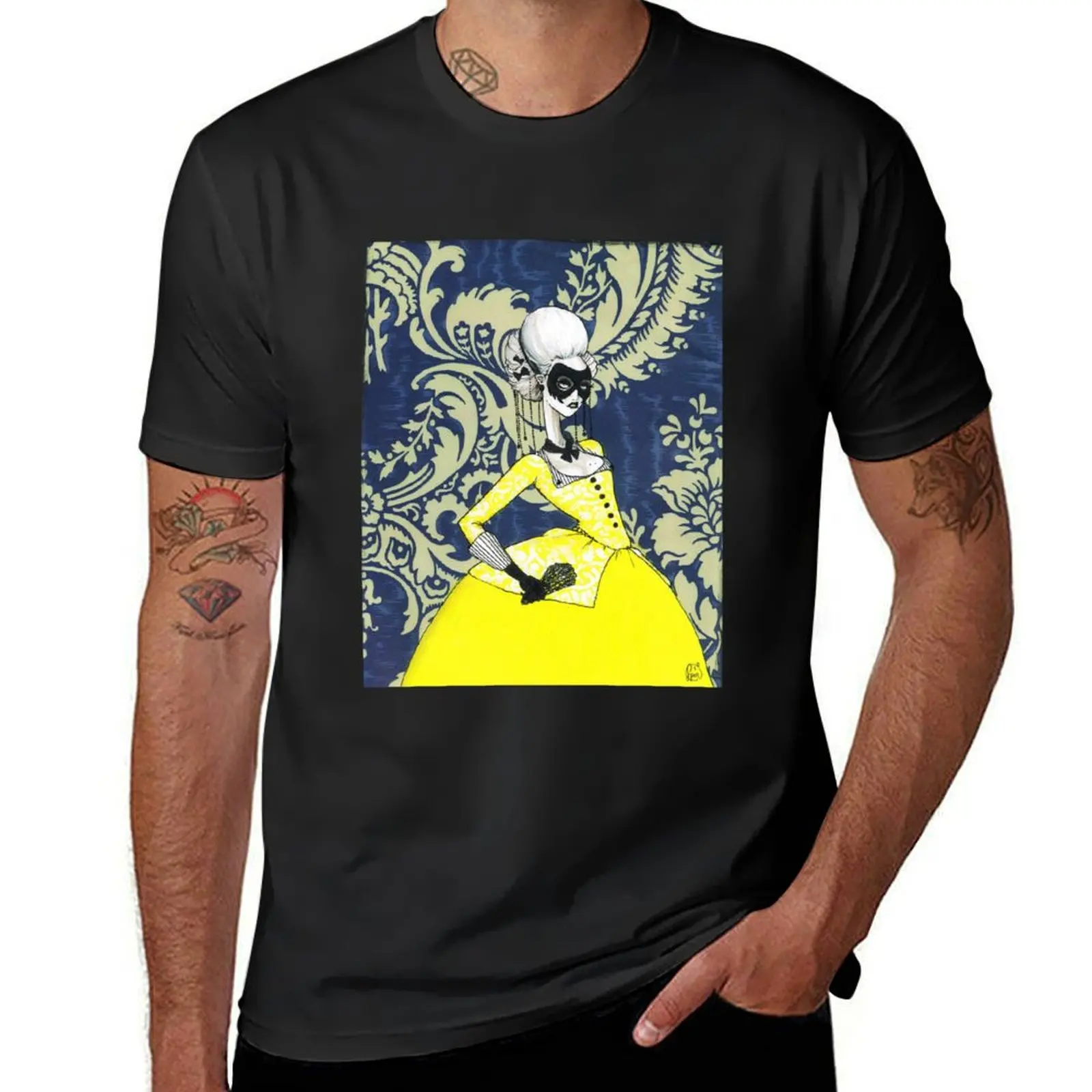 

Damask in Blue T-Shirt customs hippie clothes anime t shirts for men pack