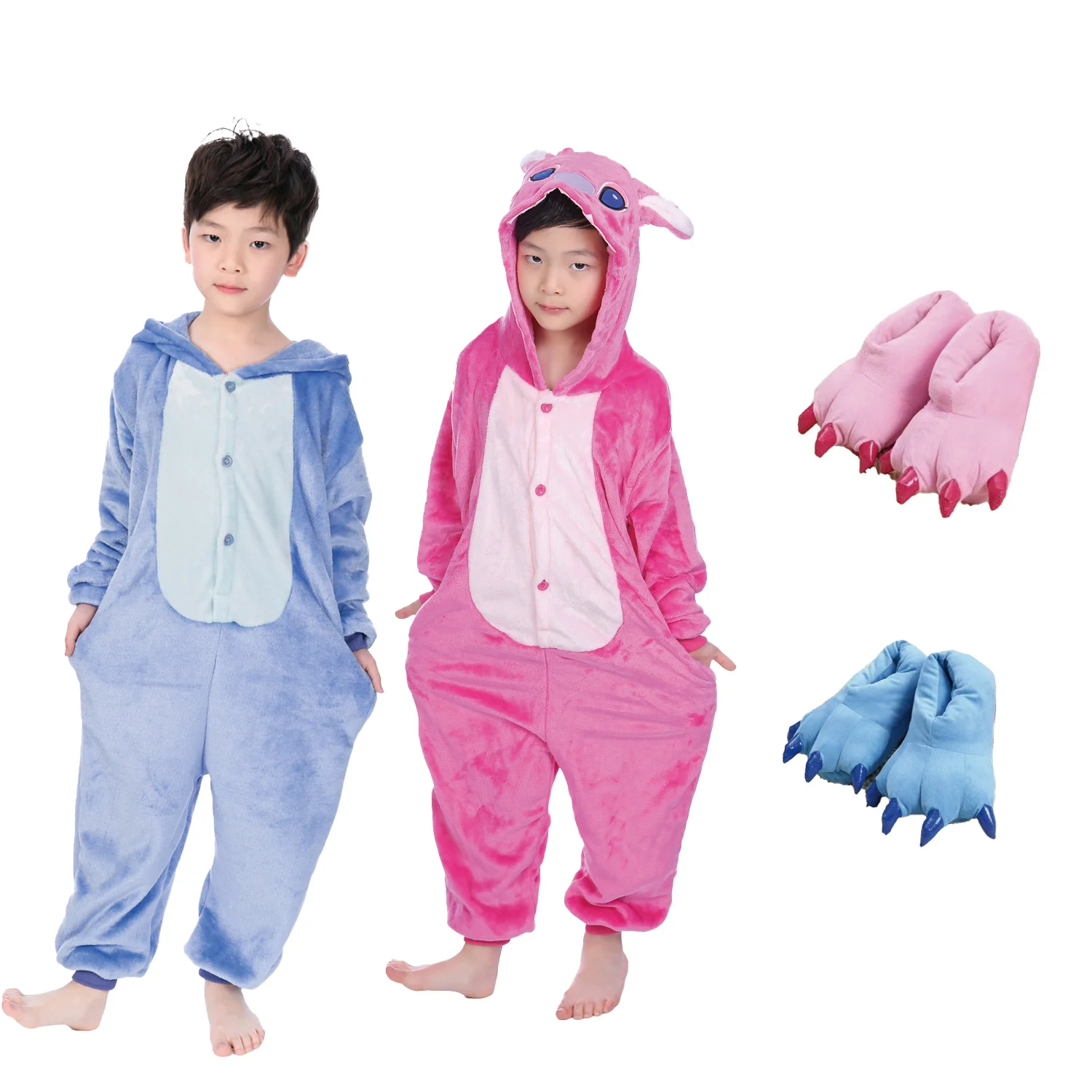 Fato Stich para Meninos e Meninas, Cartoon Onesie, Macacão Anime, Pijama Infantil, Lilo, Kigurumi, Presente de Natal, 1 Pc