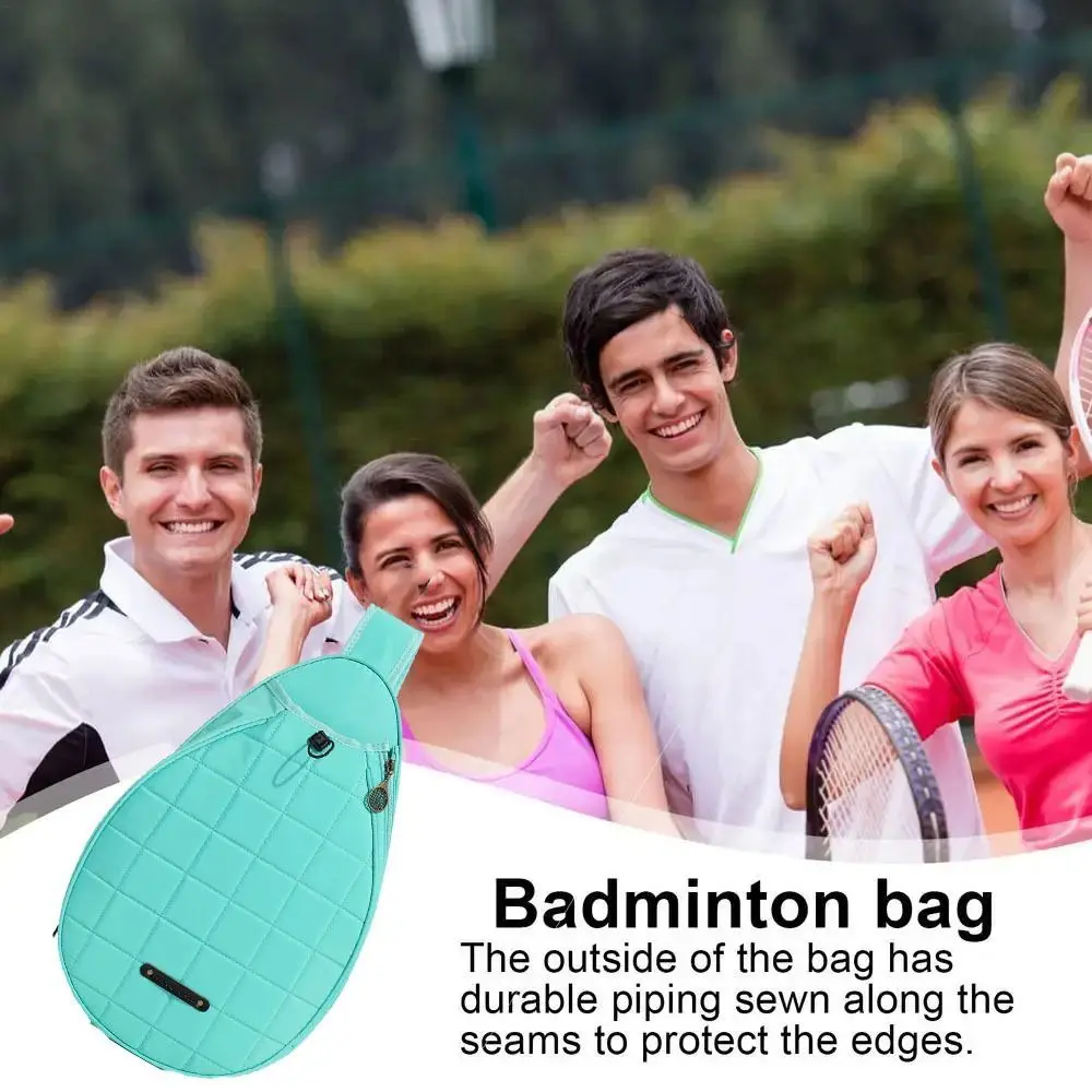 Large Capacity Tennis Crossbody Backpack Zipper Closure Adjustable Strap Lightweight Sling Bag Waterproof Multipurpose