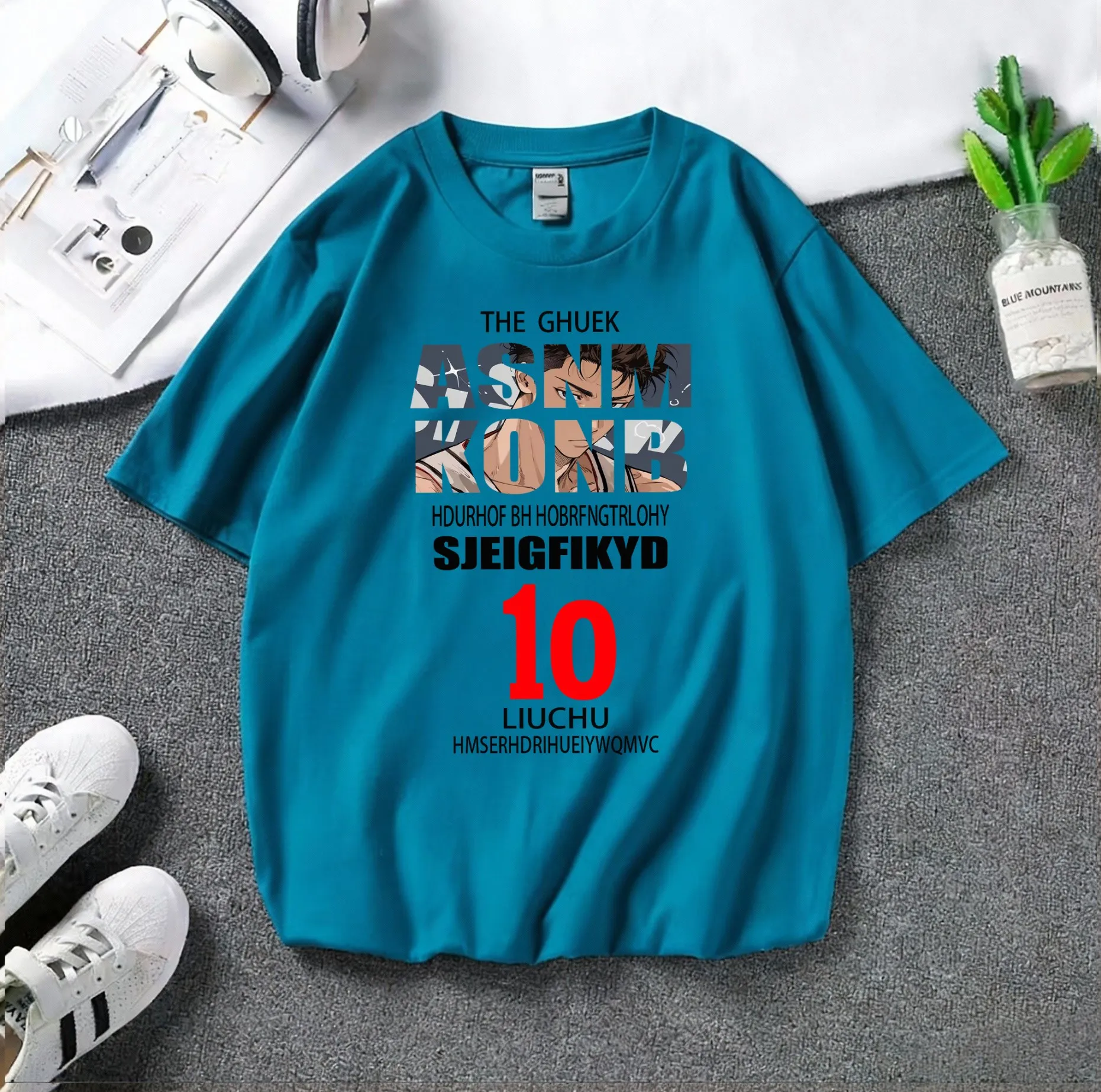 

Basketball man pattern short-sleeved T-shirt, sport T-shirt, casual T-shirt