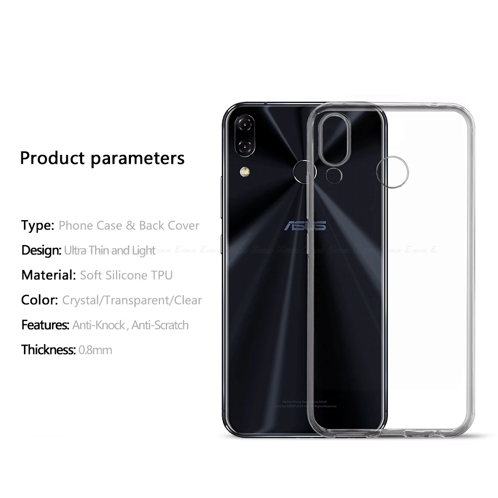 Transparent Silicone UltraThin Clear Soft Full Protective Cover For Asus ZenFone 5Z 5 ZS620KL ZE620KL TPU Back Case