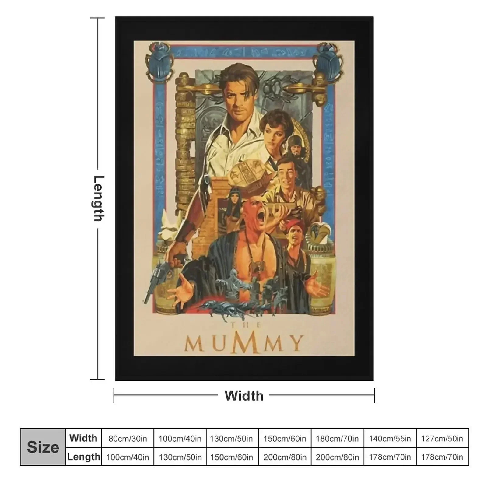 Brendan, Fraser the Mummy rick oconnell Throw Blanket Bed linens Winter beds anime wednesday Designers Blankets