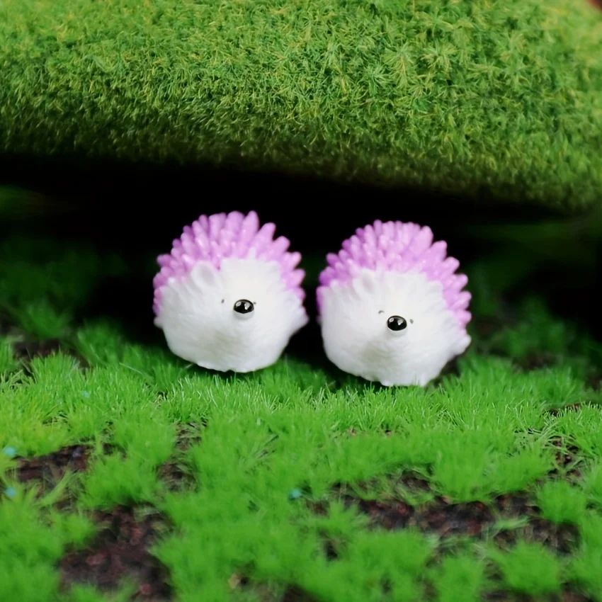 Best Sellers Mini Resin Hedgehog Miniature Model Small Hedgehog DIY Fairy Tale Garden Micro Landscape Aquarium Landscape