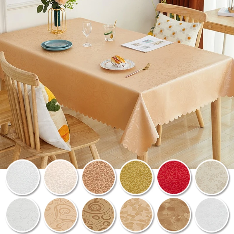 

1PC Vine Printed Waterproof Tablecloth Anti-scalding Thickened Rectangular for Christmas Wedding Party Dining Room Furnishings