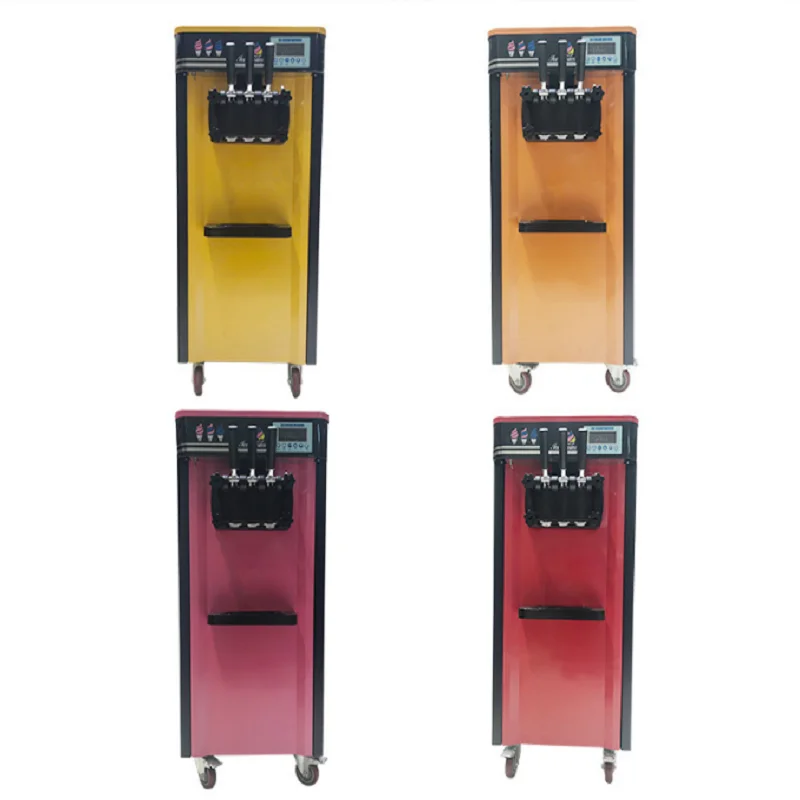 آلة صنع الآيس كريم 3 نكهات للآيس كريم الناعم خمسة ألوان آلة الآيس كريم الفولاذ المقاوم للصدأ للبيع