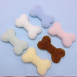 30Pcs 7*4CM Felt Fabric Dog Bones Padded Applique For Hair Clip Accessories Hats Bag Cloth Decoration Patches