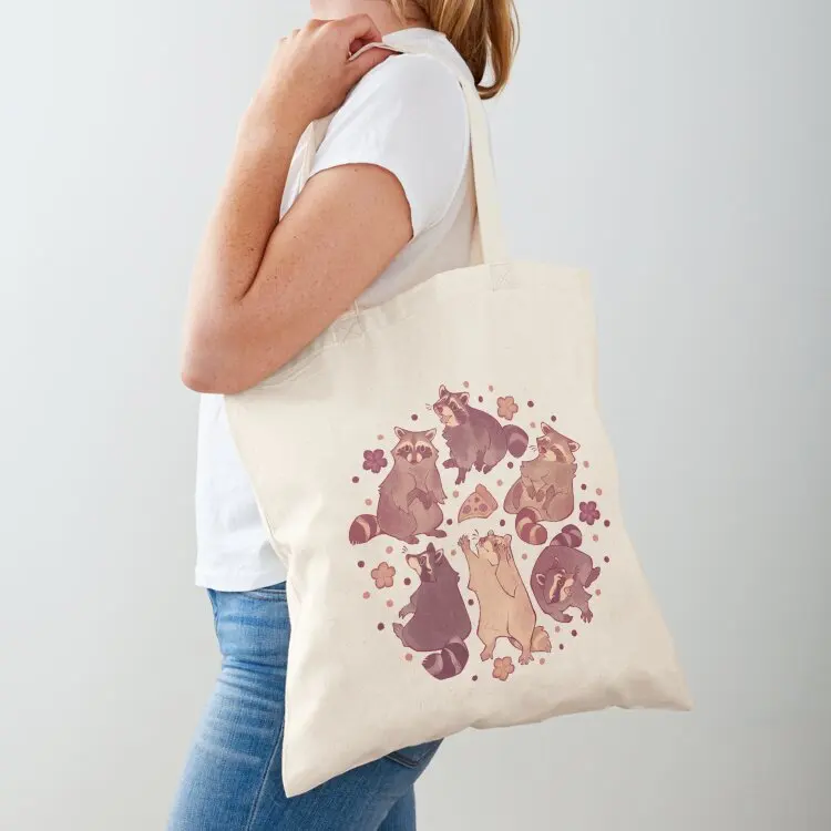 

Raccoons Nighttime Pillage Tote Bag foldable reusable bag shoping bag tote bags aesthetic