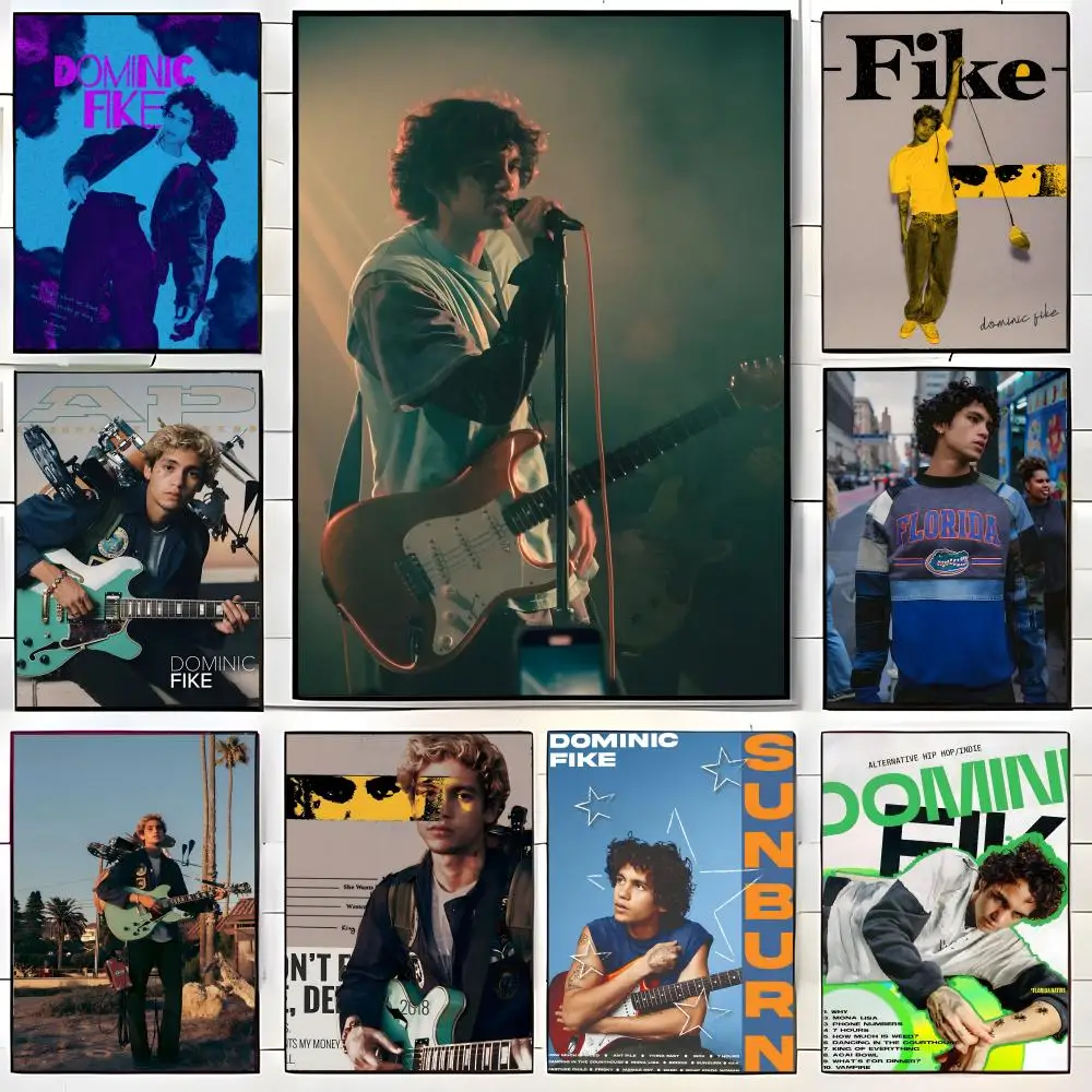 Pop Singer D-Dominic Fike Poster  Self-adhesive Art Waterproof Paper Sticker Coffee House Bar Room Wall Decor
