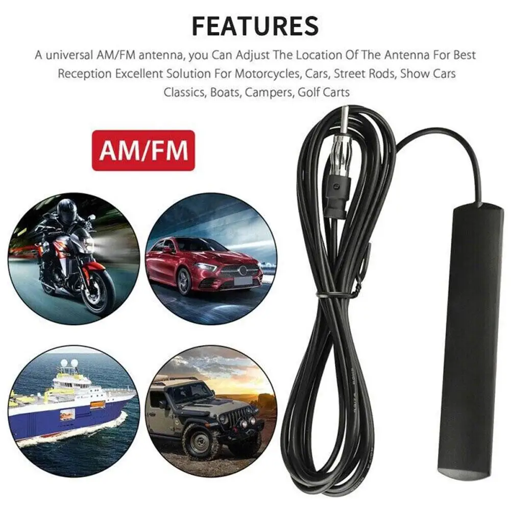 5M Car Electronic Radio Antenna Front Windshield Car 12V AM Signal FM Antenna Amplifier Antena Booster Radio Booster Univer L9M4