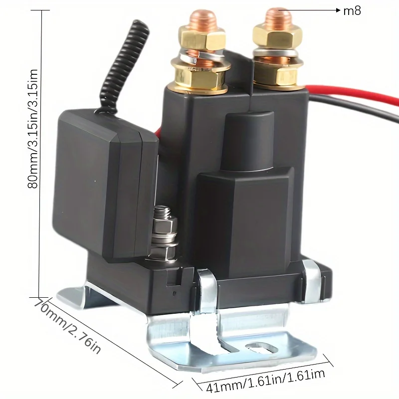 Battery Switch Relay 12V Dual Remote Control Battery Cut Off Switch Relay Anti-Theft Control Kill Switch for Car Boat RV Van