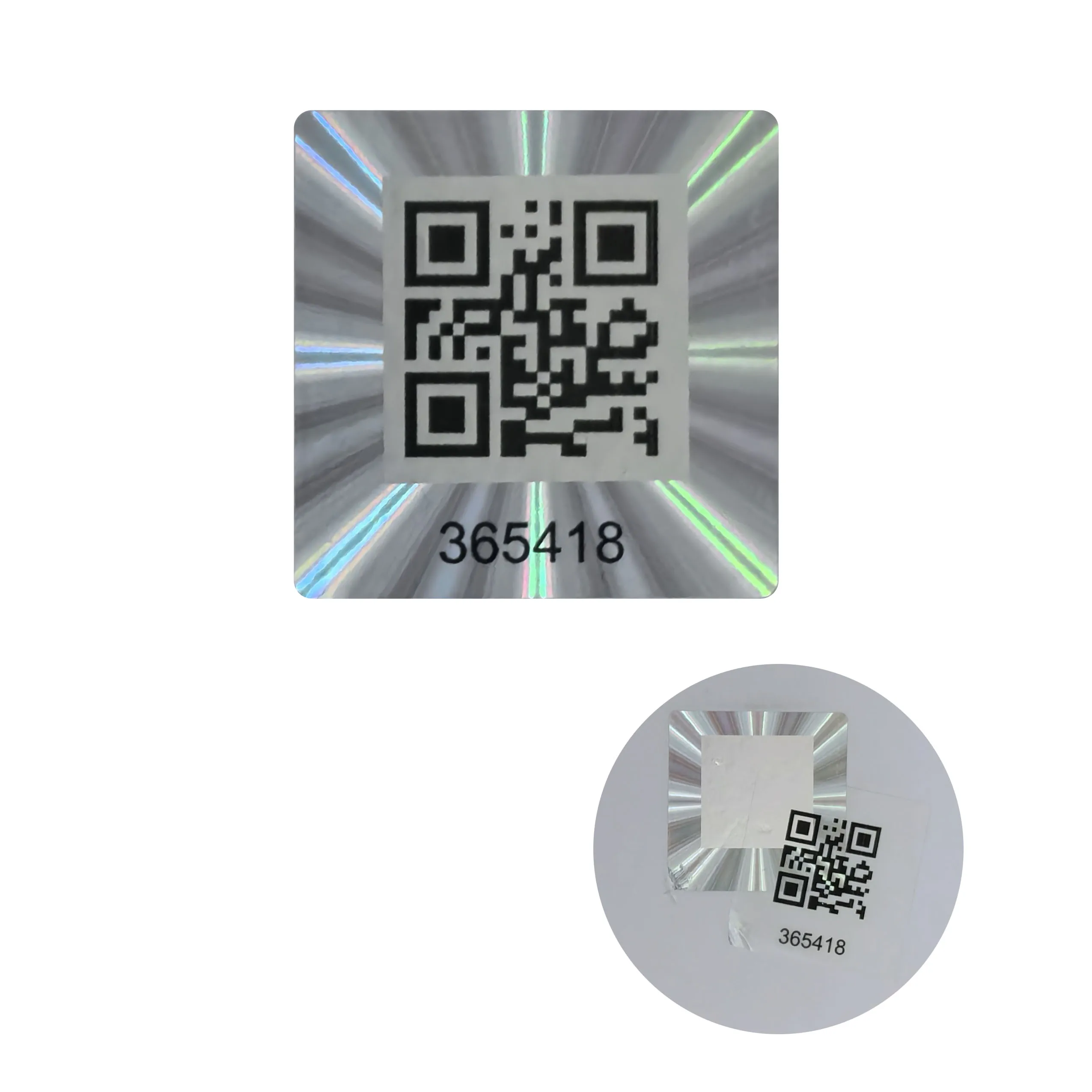 Hologram One-time Used With QR Code Laser Stickers Authentic Security Seal Holographic Warranty VOID Secure Anti-Fake LabelS