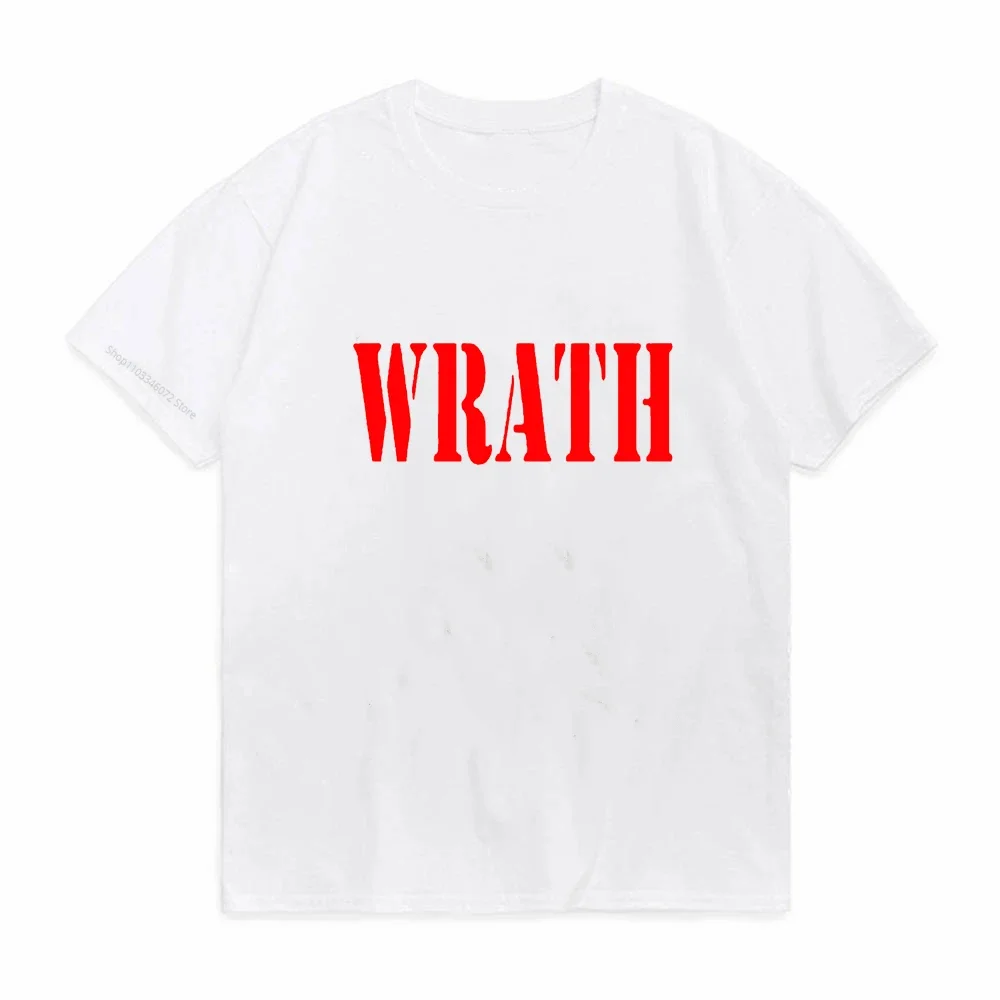 Limited WRATH Natural Selection Logo Design Graphic Men T-Shirt Summer Fashion O Neck Cotton Short