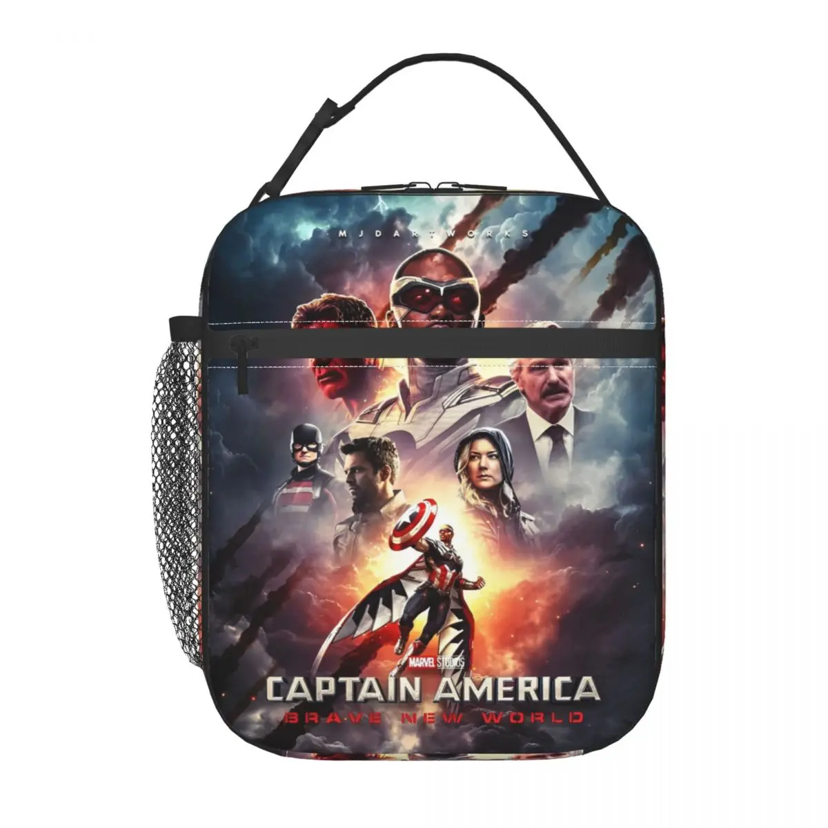 Captain America: Brave New World Zubehör, isolierte Lunchtaschen für die Arbeit, Lebensmittelbox, auslaufsichere Kühlbox, Thermo-Lunchboxen