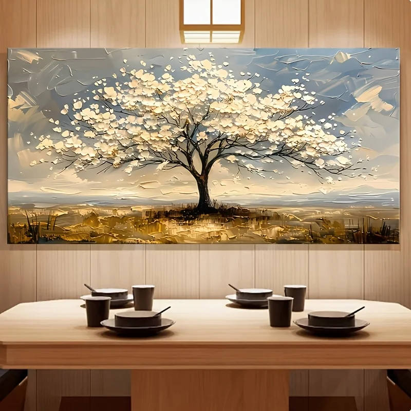 Extra-Large Tree of Life Canvas Art Print - Modern Abstract Wall Decor with Geometric Patterns, for Living Room, Bedroom Decor