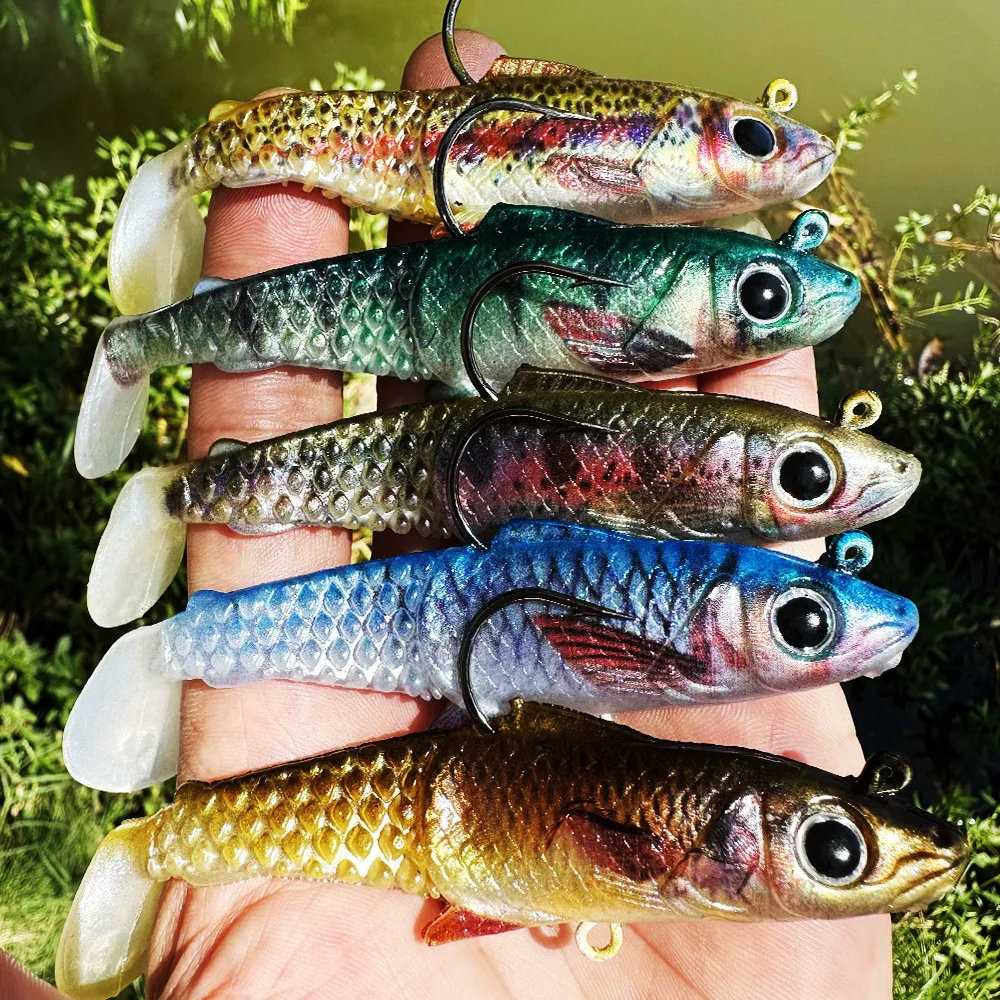 

15g-36g Luya Lead Fish T Tail Soft Bait Luya Bait Sea Bass Lead Head Hook Fishing Bait Sea Fishing Boat Fishing Bionic Lure