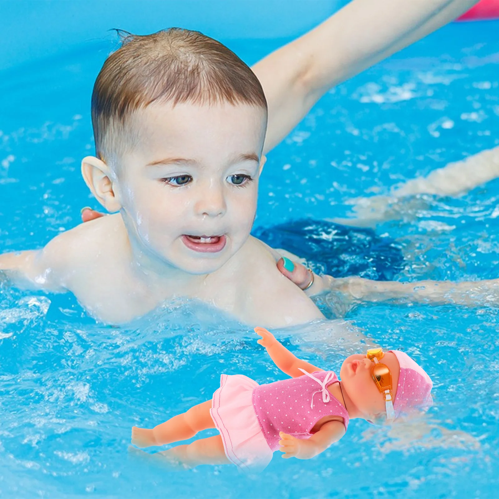 Urocza elektryczna wodka dla niemowląt do pływania, wodoodporna konstrukcja, wytrzymała budowa, płynny ruch, narzędzie edukacyjne.