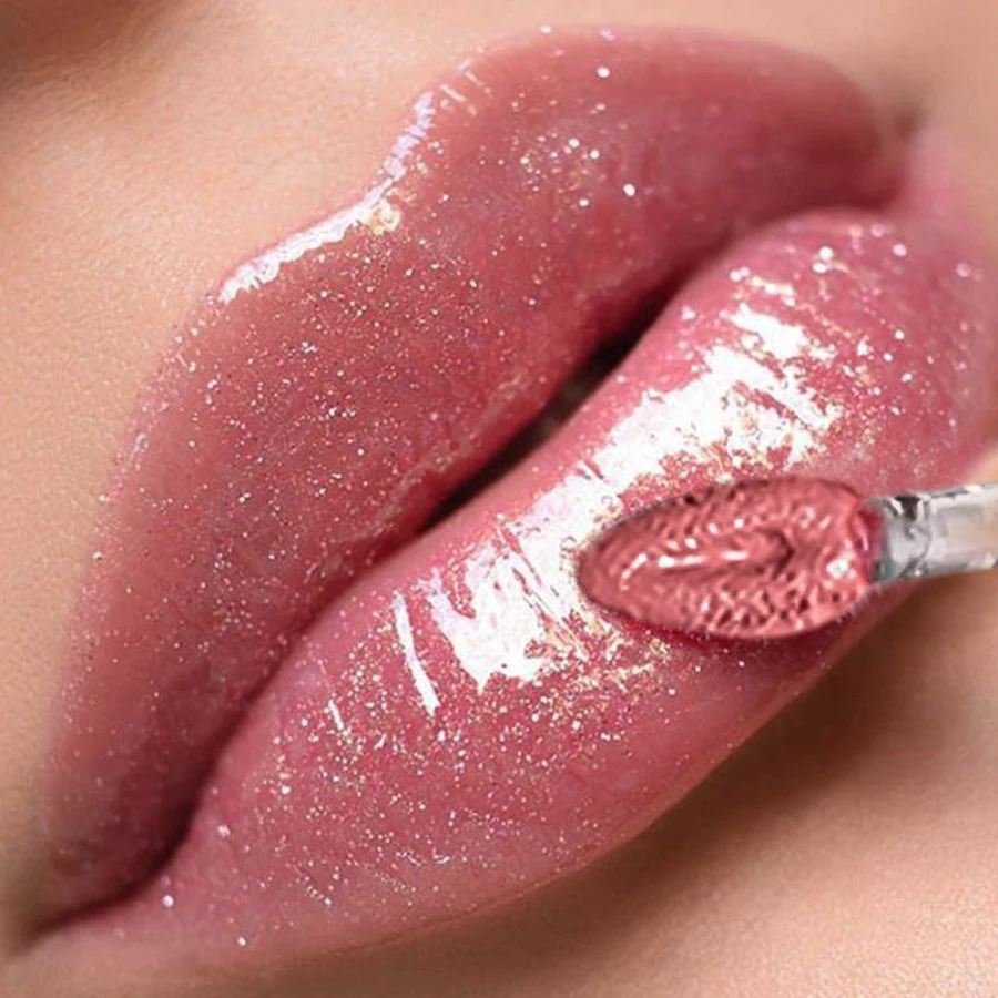 6 色グリッター 1pc リップ釉薬長期的なリップグロス防水液体口紅メイクアップリップオイルリップティント保湿リップクリーム