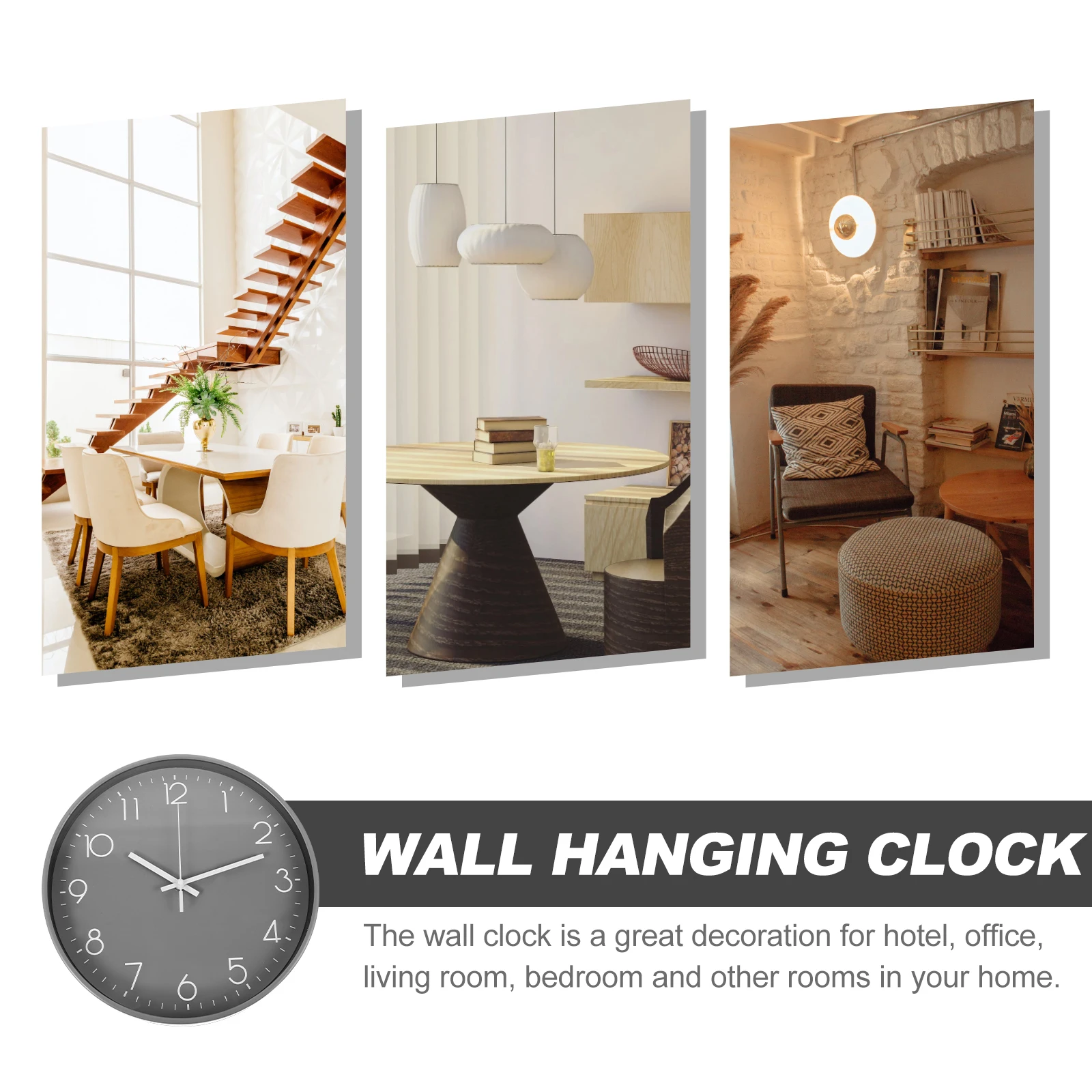 

Silent Wall Non Ticking Home Living Room Wall Clock Decor Living Room Bedroom Office Round Hanging Clock Mute Decoration