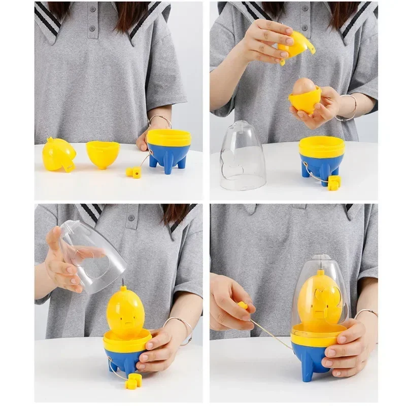 Cheapest Egg Yolk Shaker Egg Scrambler Gadget Manual Mixing Golden Whisk Eggs Spin Maker Puller Baking Tools Kitchen Accessories