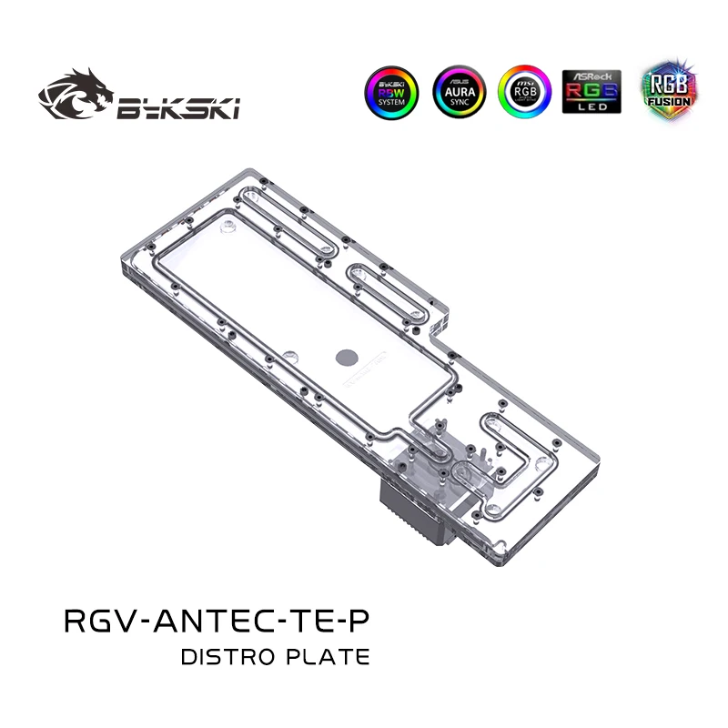 Imagem -05 - Bykski-rgb-antec-te-p Waterway Boards Placa Distro para Antec Torque Case Iluminação Rbw 5v Intel Cpu Water Block