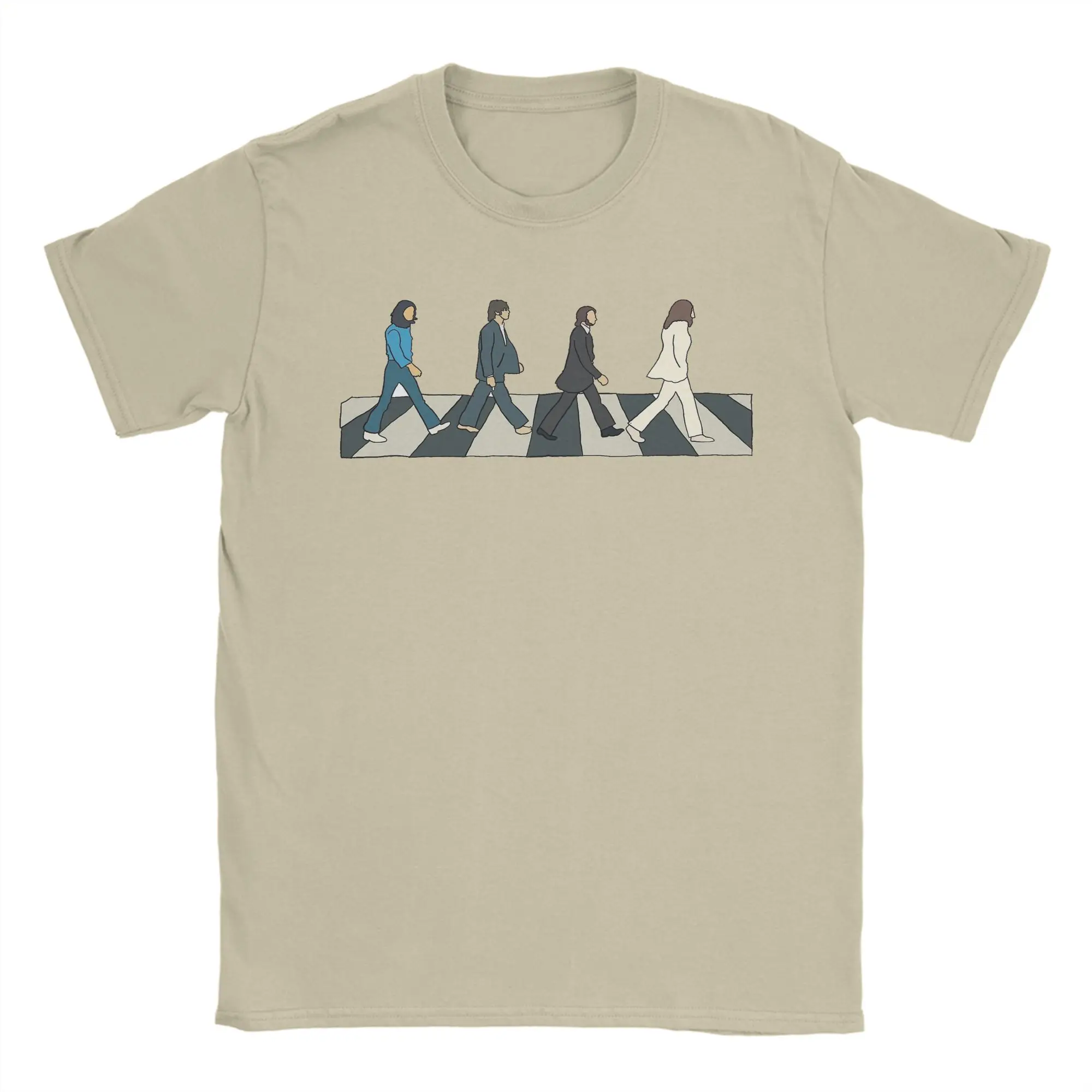 Men Beatled Abbey Road T Shirt  100% Cotton Clothes Novelty Short Sleeve Round Neck Tees Summer T-Shirt