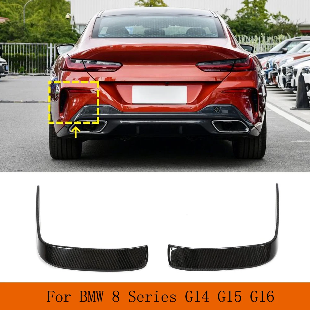 

Rear Bumper Splitters Moulding Trims for BMW 8 Series G14 G15 G16 M850i 2 Door 2019 2020 Rear Canards Dry Carbon Fiber