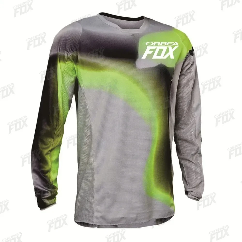 2024 الرجال الإنحدار الفانيلة orbea الثعلب دراجة هوائية جبلية قمصان الجبلية الطرق الوعرة DH دراجة نارية جيرسي موتوكروس ملابس رياضية الدراجة