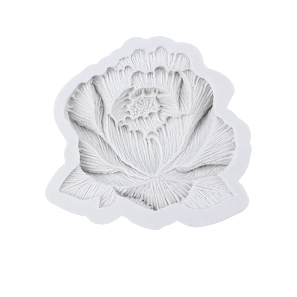 

Peony Shape Silicone Cake Mold White Environmentally Safe Non-Stick Chocolate Fondant Candy Jelly Baking Peony Fondant Mold