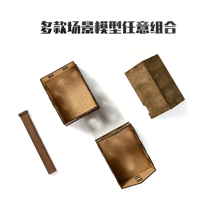 1/72 Eastern European Two-story Building Scene Wooden Assembly Model Decorations DIY Handmade Architecture Gift - Image 4