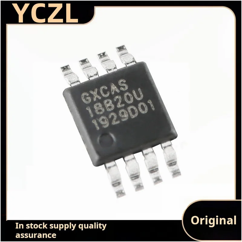 2PCS GX18B20UH MSOP-8 Programmable resolution single bus high-precision temperature sensor chip original