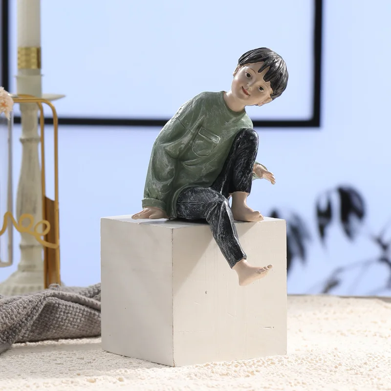 Handmade Resin Figurines for Kids- Cute Character Sculptures for Shelf & Desk