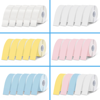 5pcs 15mm x7m Q30 Continuous Label Paper Tape Work for Marklife P12 D30 Printer Waterproof Self Adhesive Thermal Printer Sticker