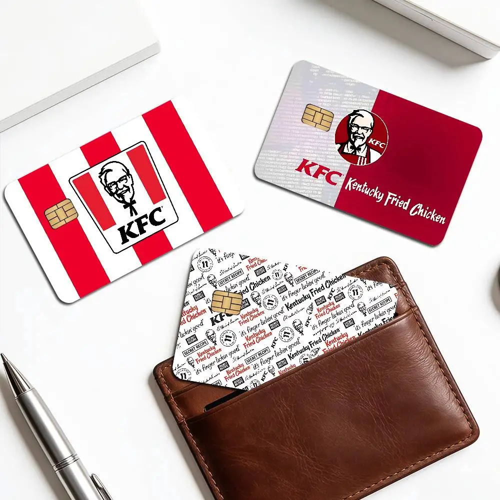 Fashion K-Kfc Logo Game Film Cover Sticker Case for Small Chip Credit Debit Card Front Side
