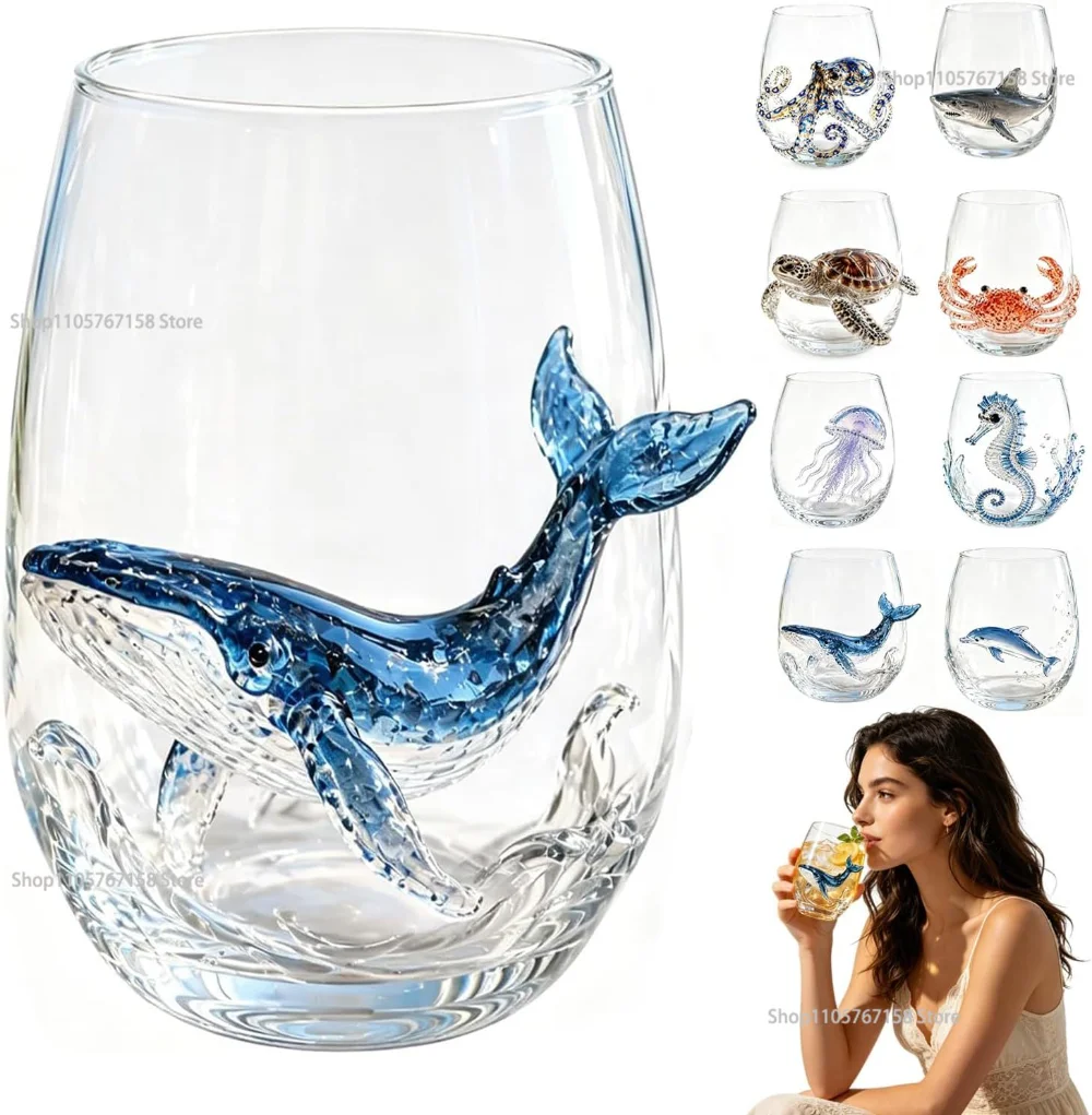 Octopus Sea Monster Glass Decorative Bottle Octopus Whiskey Wine Glass for Kraken Rum Deep Sea Whiskey Glasses Cocktail for Men