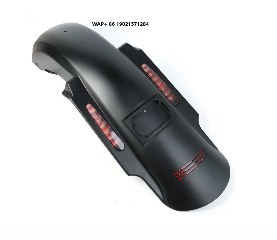 

CFP-HL 1584-160 ABS Motorcycle Accessories Black Rear Extended Fender with Led Lights and Wire Harness for Harley Touring 14-UP
