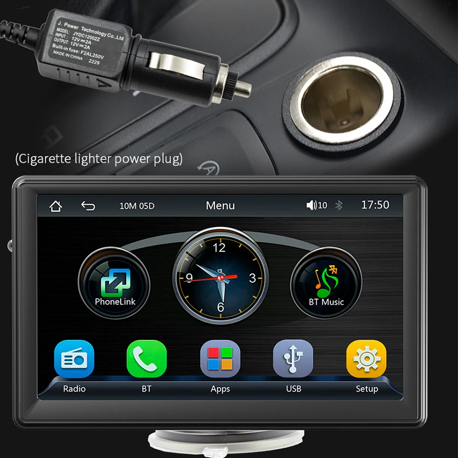 Portable Car Mp5 Player With Carplay Android Auto Mirror Link Large Rotation Bluetooth Camera Multimedia USB TF CARD Playback