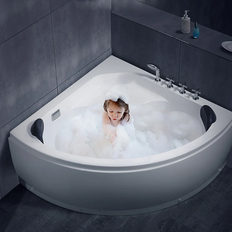 

Corner Yacuzzi Bath Tub 2 Person Fiber Glass Spa Tub Indoor Acrylic Whilpools Bath Yacussi Elegant Design Acrylic Bathtub