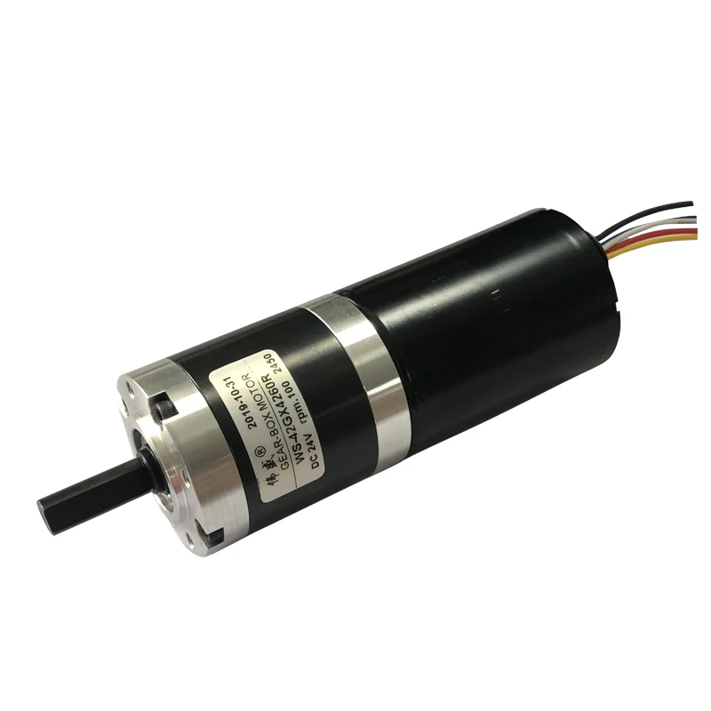 42mm DC brushless planetary motor 12V gear reducer  slow speed small  24V micro speed regulating