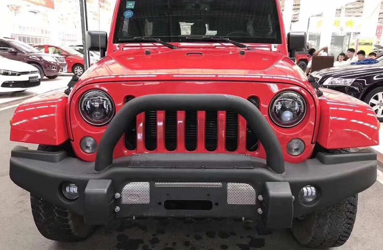Steel Front Bumper with Bull bar or Without Bull bar for wrangler JK 2007-2017 4x4 Offroad Accessories view 4