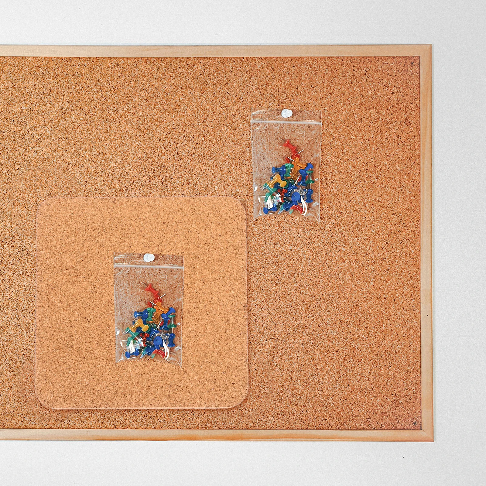 2pcs Cork Thick Bulletin For Wall Decorative Note Wall Board Large Cork Boards Notice Decorative Message Board