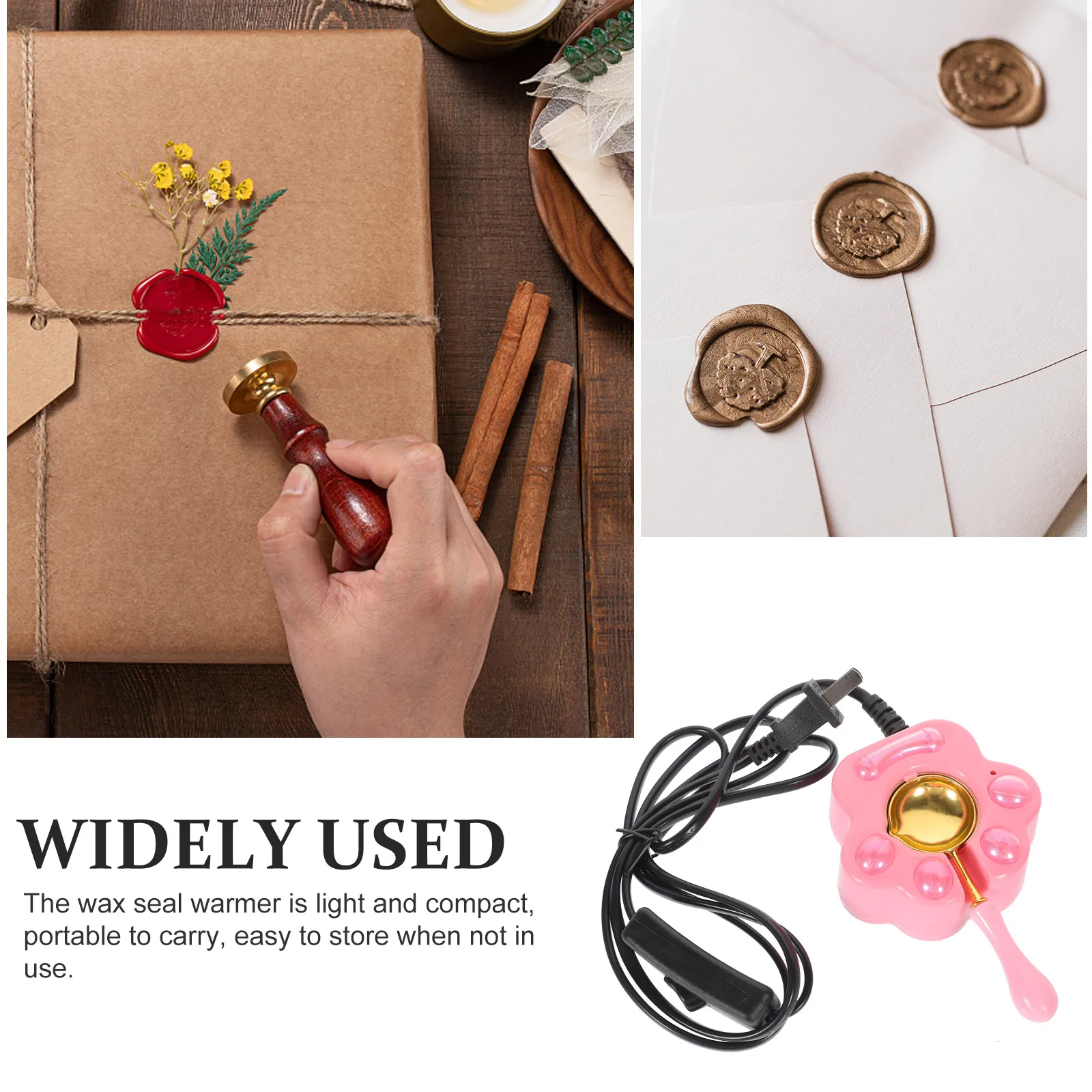 

Pink Cat Quick Heat Sealing Stove Spoon Compact Portable Storage DIY Gift Wax For Stamp Wax Seal Supplies