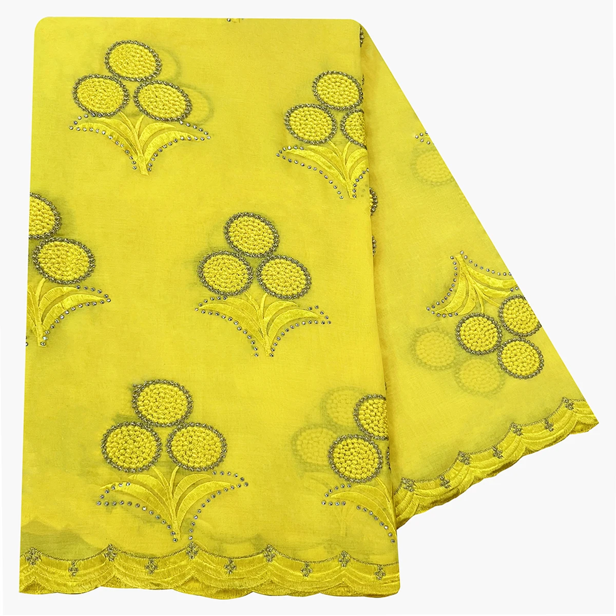 100% Cotton Rayon Embroidered Scarf - African Women Hijab - usage example